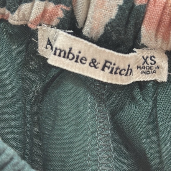 NEW Abercrombie & Fitch Green Floral Print Linen Blend Skirt XS - Picture 9 of 13